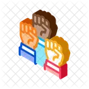 Multiracial Fists Discrimination Icon