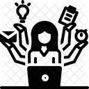 Multitasking Work Simultaneously Multitasker Icon