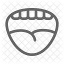 Mund Zunge Zahne Symbol