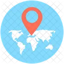 Mundo Localizacao Pin Ícone