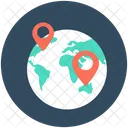 Mundo Localizacao Pin Ícone