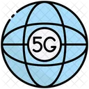 Mundo 5 G Internet Icono