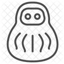 Daruma Muneca Tradicional Icono