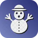 Muneco De Nieve Navidad Invierno Icono