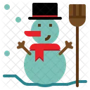 Muneco De Nieve Nieve Navidad Icono