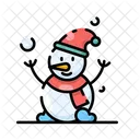 Muneco De Nieve Navidad Invierno Icon