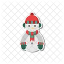 Muneco De Nieve Navidad Invierno Icon