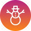 Muneco De Nieve Nieve Navidad Icon