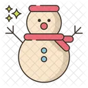 Muneco De Nieve Invierno Navidad Icon