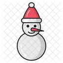 Muneco De Nieve Navidad Decoracion Icono