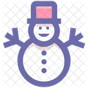 Muneco De Nieve Navidad Invierno Icon