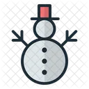 Muneco De Nieve Invierno Navidad Icon