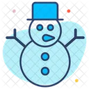 Muneco De Nieve Navidad Invierno Icono