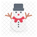 Muneco De Nieve Navidad Fiesta Icono