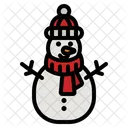 Muneco De Nieve Navidad Invierno Icon