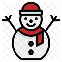 Muneco De Nieve Nieve Invierno Navidad Frio Icon