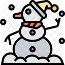 Muneco De Nieve Navidad Invierno Icon