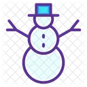 Muneco De Nieve Nieve Navidad Icono