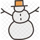 Muneco De Nieve Nieve Navidad Icono