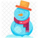 Muneco De Nieve Decoracion Jugar Icono