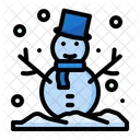 Muneco De Nieve Navidad Invierno Icon