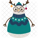 Muñeco de nieve festivo  Icono