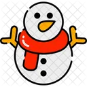 Ilustracion Vector Muneco De Nieve Icon