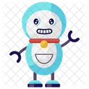 Robot Muneco De Nieve Robot Mecanico Hombre Bionico Icono