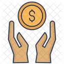 Munze Dollar Geste Hand Symbol