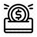 Munzeinwurf Arcade Munzbetrieben Symbol