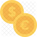 Munzen Euro Dollar Icon