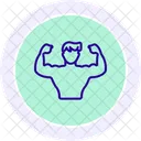 Muscle Building Line Icon Icon