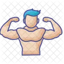 Muscle Fitness Level Outline Filled Icon Business And Finance Icon Pack Icon