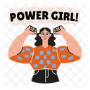 Muscle Girl Workout Fitness Icon