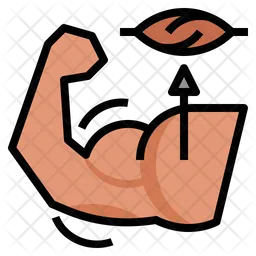 Muscle Icon - Download in Colored Outline Style