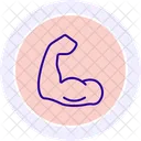 Icono De Linea De Musculos Icono