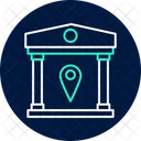 Museum Location Neon Glow Icon