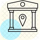 Museum Location Minimal Outline Icon