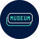 Museum Ticket Neon Glow Icon