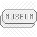Museum Ticket Shad Glow Icon