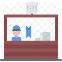 Ticket Ticket Office Worker Building Icon