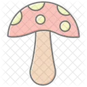 Mushroom Awesome Lineal Color Icon アイコン