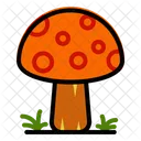 Mushroom Autumn Fall Icon