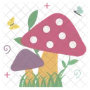 Mushroom Vegetable Grass Icon