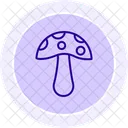 Mushroom Black Outline Icon Icon