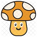 Mushroom Face Cute Icon