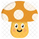 Mushroom Face Cute Icon