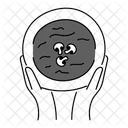 Black Monochrome Mushroom Soup Illustration Mushroom Soup Food Icon