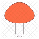 Mushroom Red Cap Wild Forest Toadstool Poisonous Fungus Icono