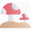Spring Season Mushrooms Icon